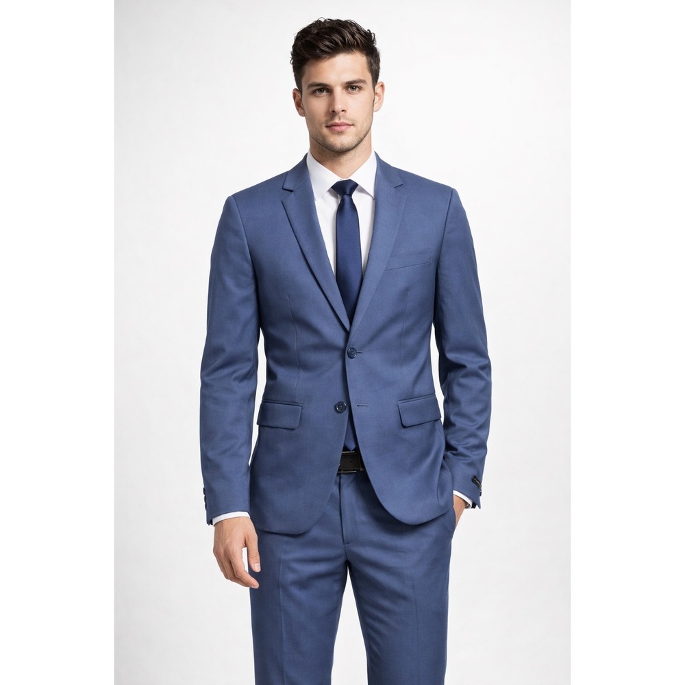 NWT-Braveman Slim Fit Suit Jacket Blazer –‎ Men's 36R – Slate Blue